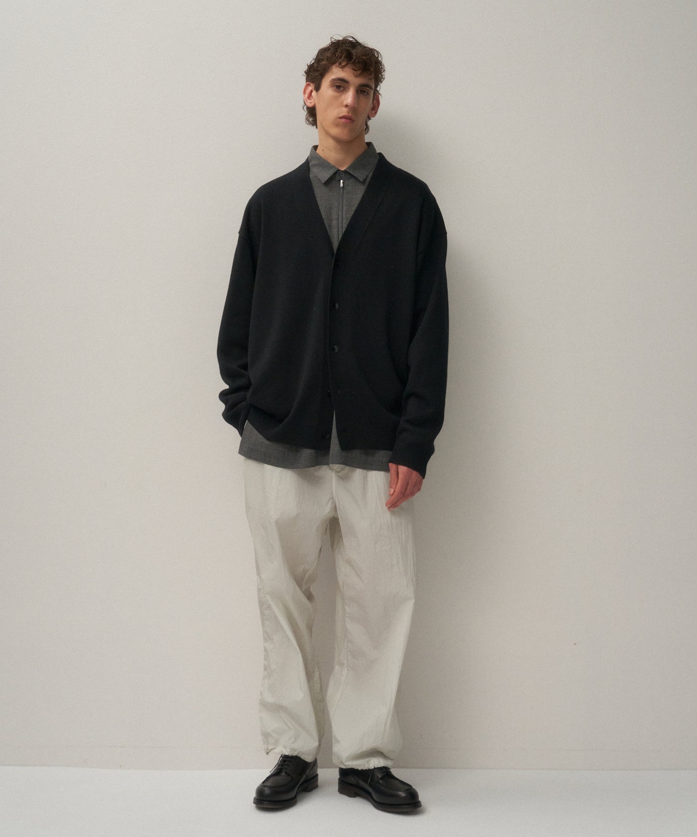 WOOSTED WOOL | OVERSIZED CARDIGAN – ATON | エイトン