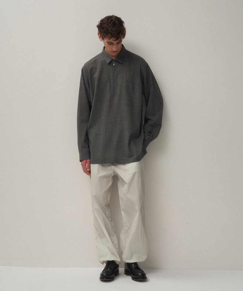 TWIST WOOL WASHER | ZIP UP SHIRT