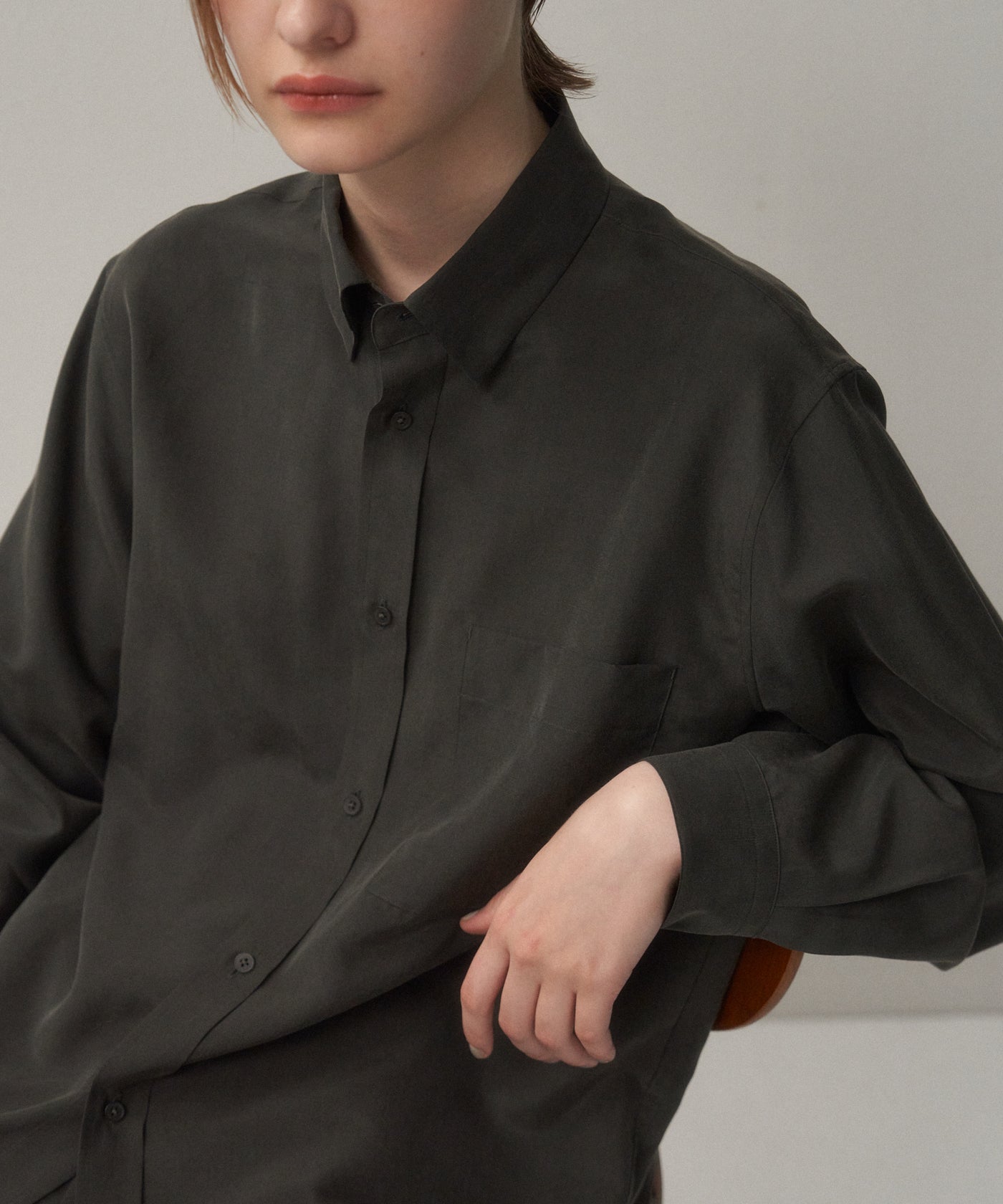 SILK SUEDE | BUTTON DOWN SHIRT – ATON | エイトン