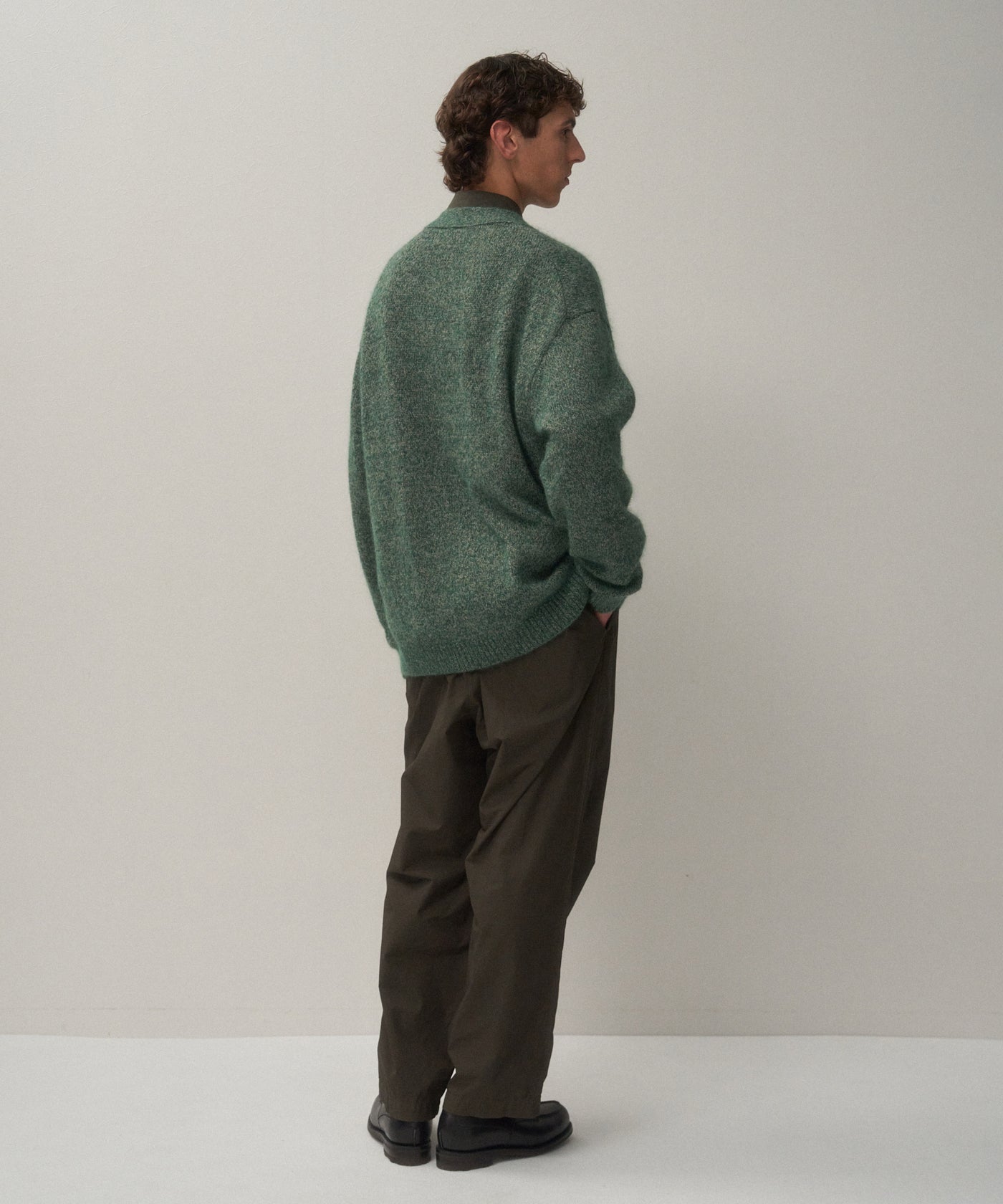 WOOL ALPACA MOHAIR | OVERSIZED CARDIGAN – ATON | エイトン