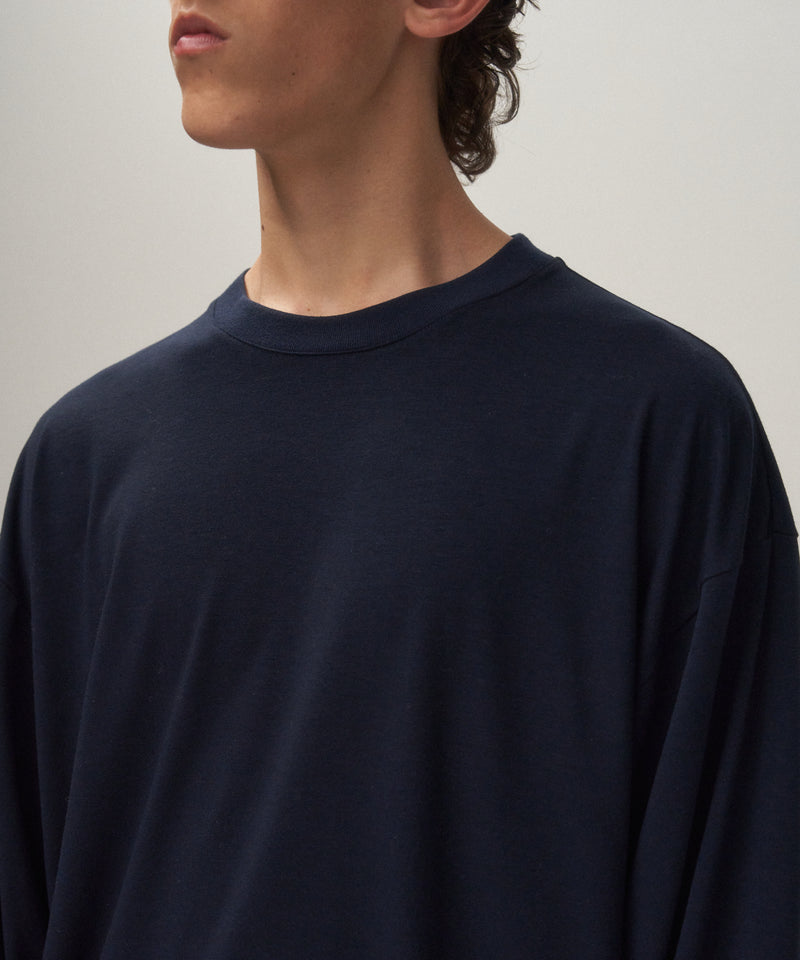 ROYAL WOOL JERSEY | LOOSE FIT LONG SLEEVE T-SHIRT