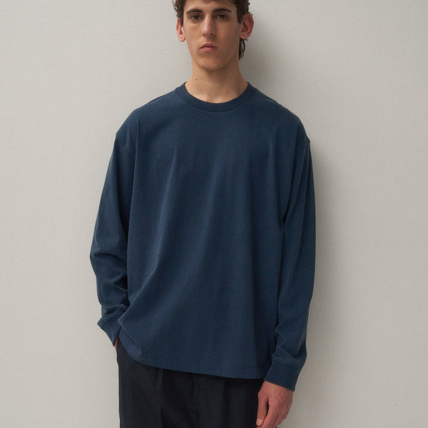 ATON AGING FRESCA PLATE ポロシャツ LOOSE FIT AGING FRESCA PLATE | LOOSE FIT LONG SLEEVE T-SHIRT – ATON