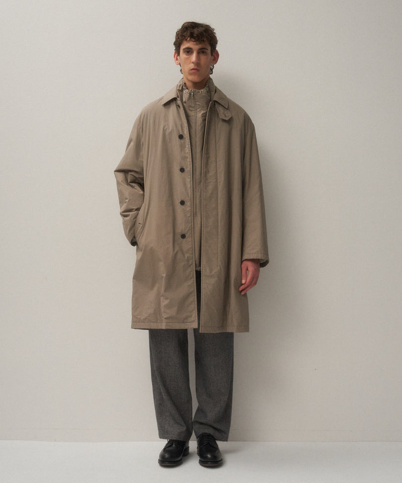 MERCERIZED COTTON | SILK PADDED BALMACAAN COAT – ATON | エイトン