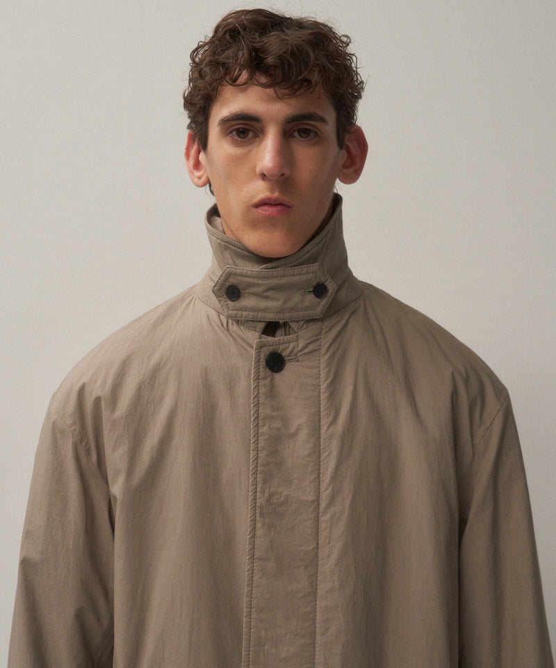 MERCERIZED COTTON | SILK PADDED BALMACAAN COAT