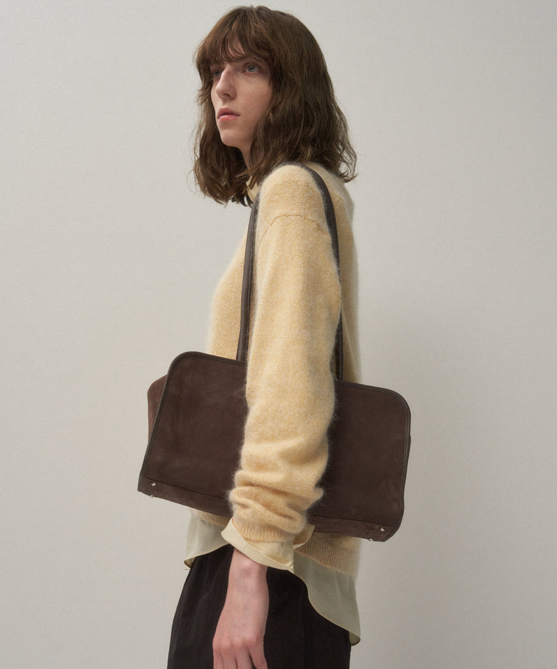 BULLHIDE NUBUCK LEATHER | EAST-WEST SHOULDER BAG