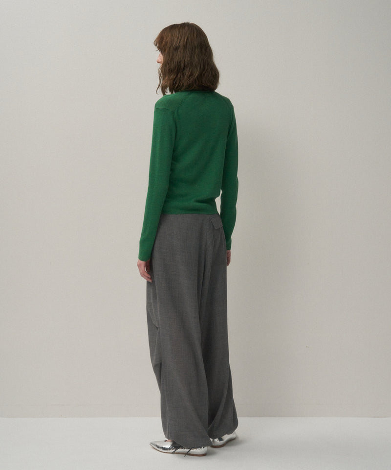 RAMIE WOOL RIB | RIB POLO SWEATER
