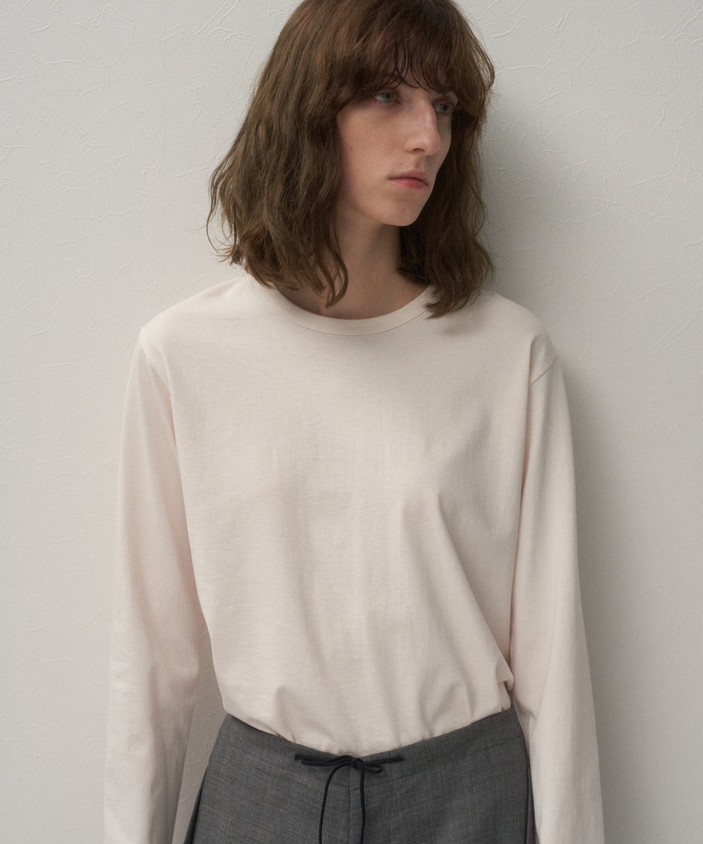 トップス ATON LINEN JERSEY | LONG SLEEVE PULLOVER LINEN JERSEY | LONG SLEEVE PULLOVER – ATON | エイトン