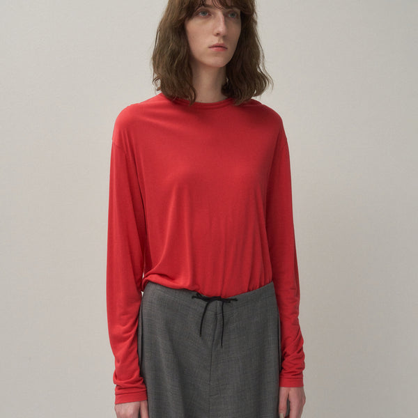 MODAL SILK JERSEY | CREWNECK PULLOVER – ATON | エイトン