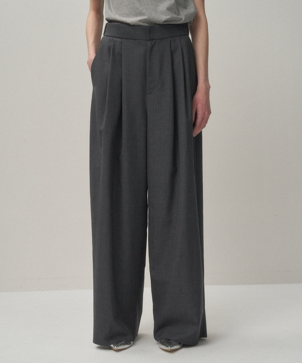 WOOL TROPICAL | WIDE EASY PANTS – ATON | エイトン