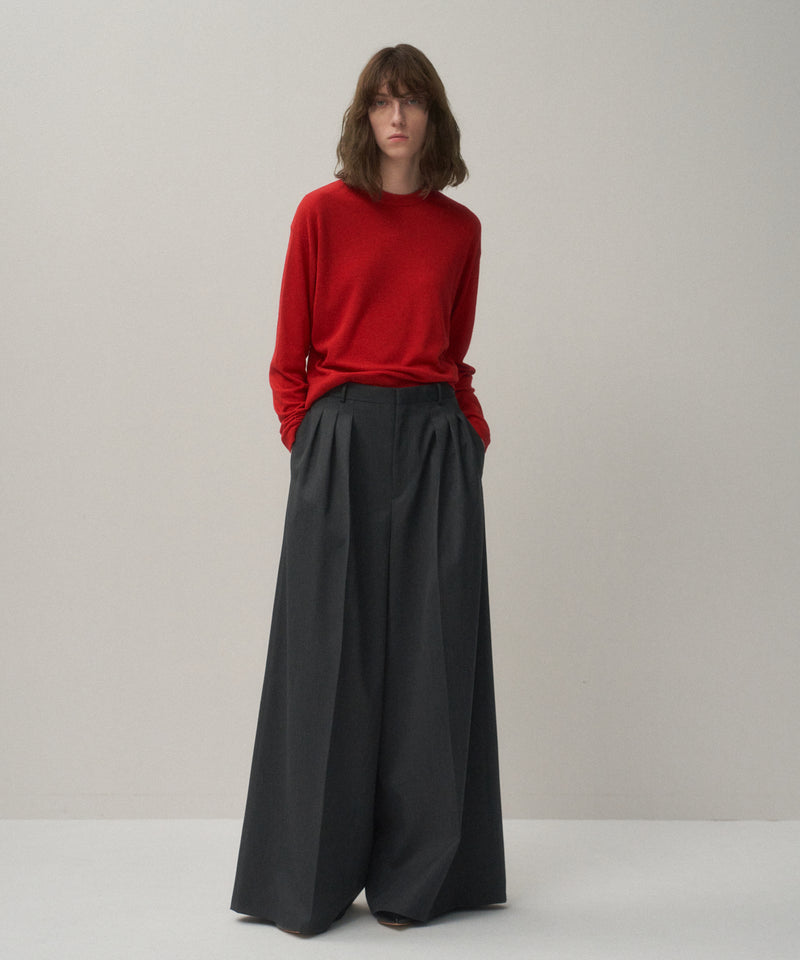 GARMENT DYED CASHMERE SILK | CREWNECK SWEATER