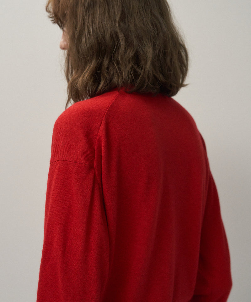 GARMENT DYED CASHMERE SILK | CREWNECK SWEATER