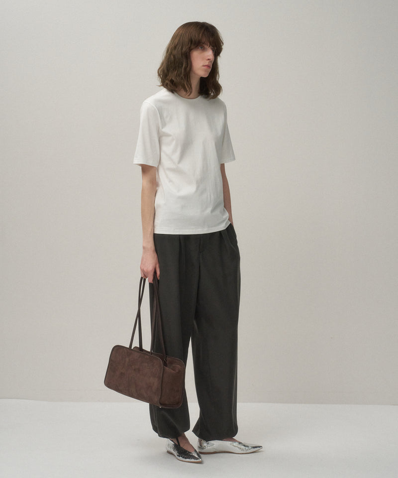 BULLHIDE NUBUCK LEATHER | EAST-WEST SHOULDER BAG