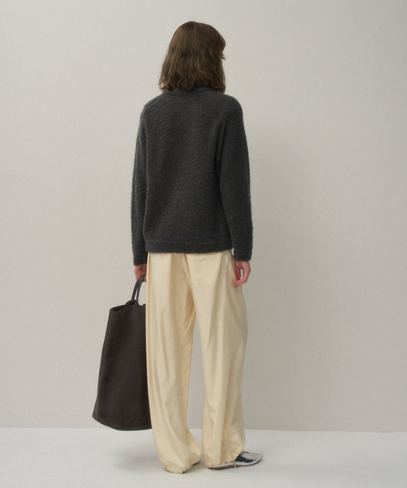 SILK SUEDE | TUCKED EASY PANTS