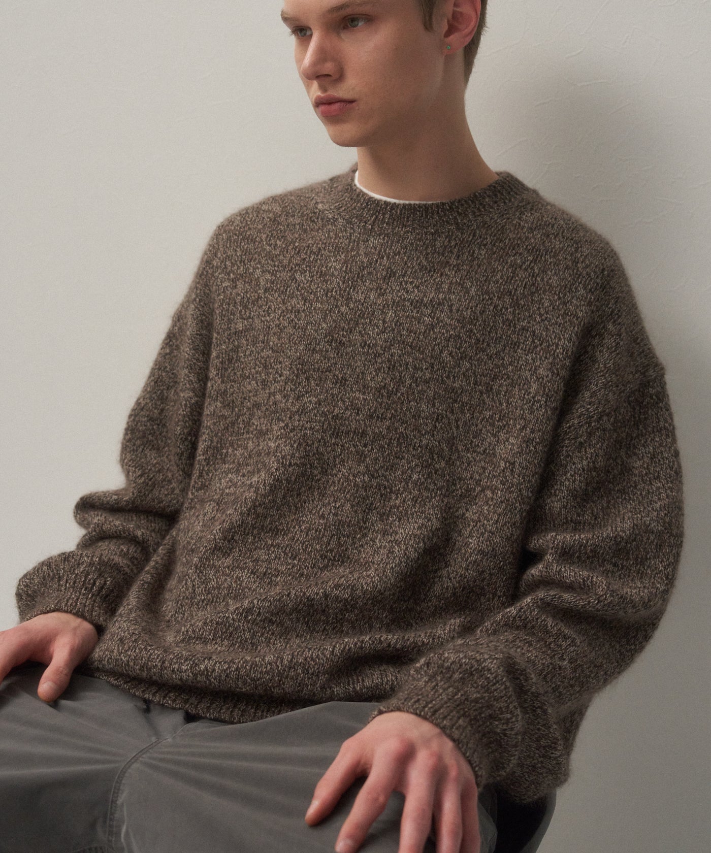 WOOL ALPACA MOHAIR | CREWNECK SWEATER – ATON | エイトン
