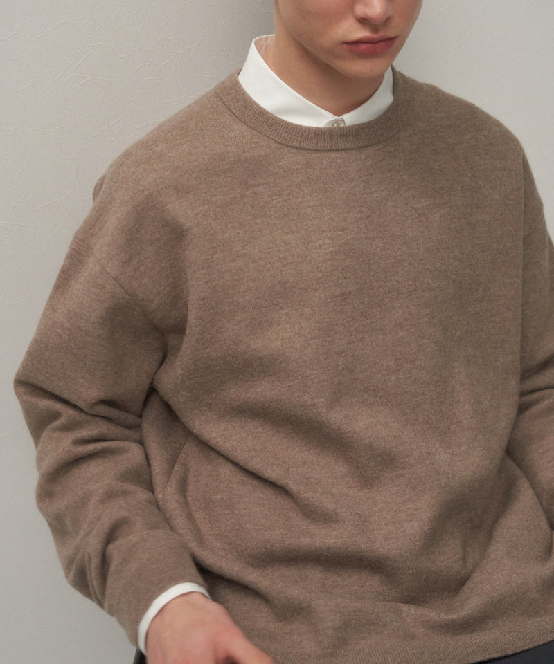 FINE WOOL MELTON | CREWNECK SWEATER