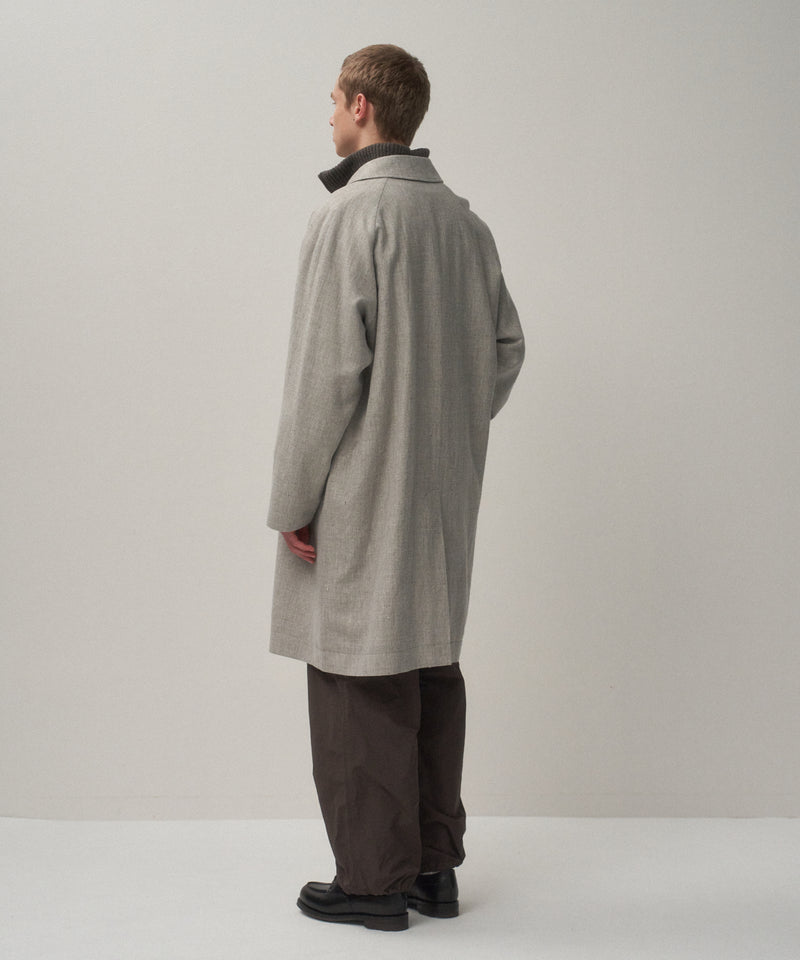 LINEN WOOL TWILL | BALMACAAN COAT