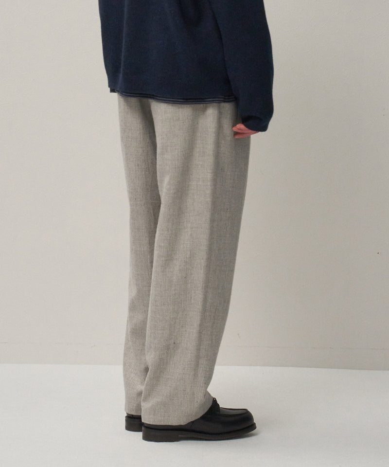 LINEN WOOL TWILL | LOOSE FIT PANTS