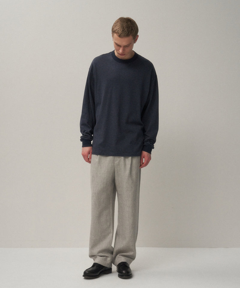 LINEN WOOL TWILL | LOOSE FIT PANTS