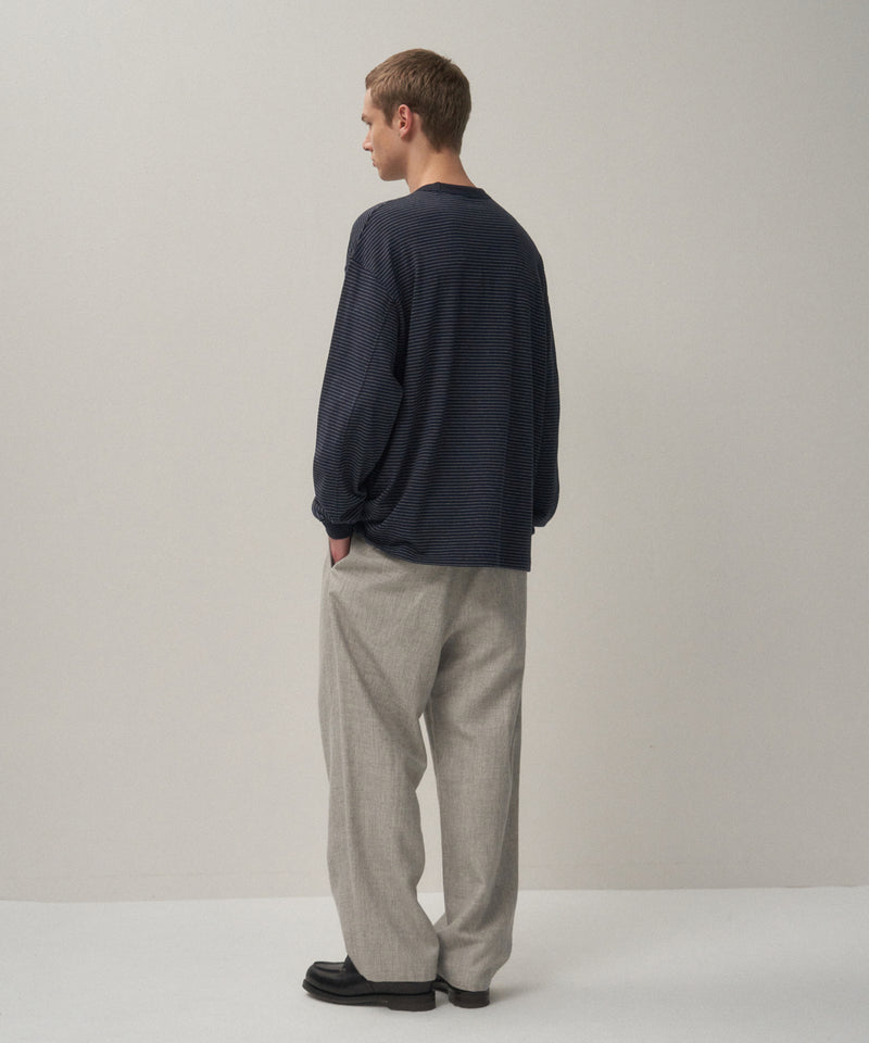 LINEN WOOL TWILL | LOOSE FIT PANTS