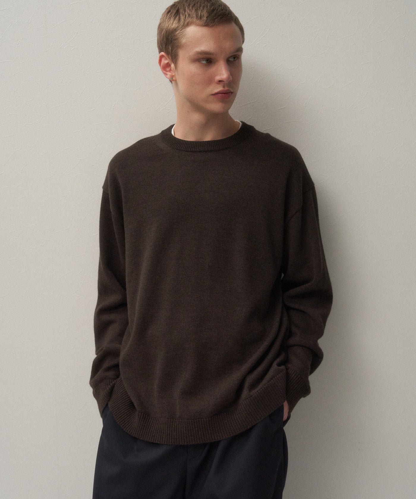 ATON エイトン Wool Rib Crewneck Sweater 06 WOOL WASHI | CREWNECK SWEATER – ATON | エイトン