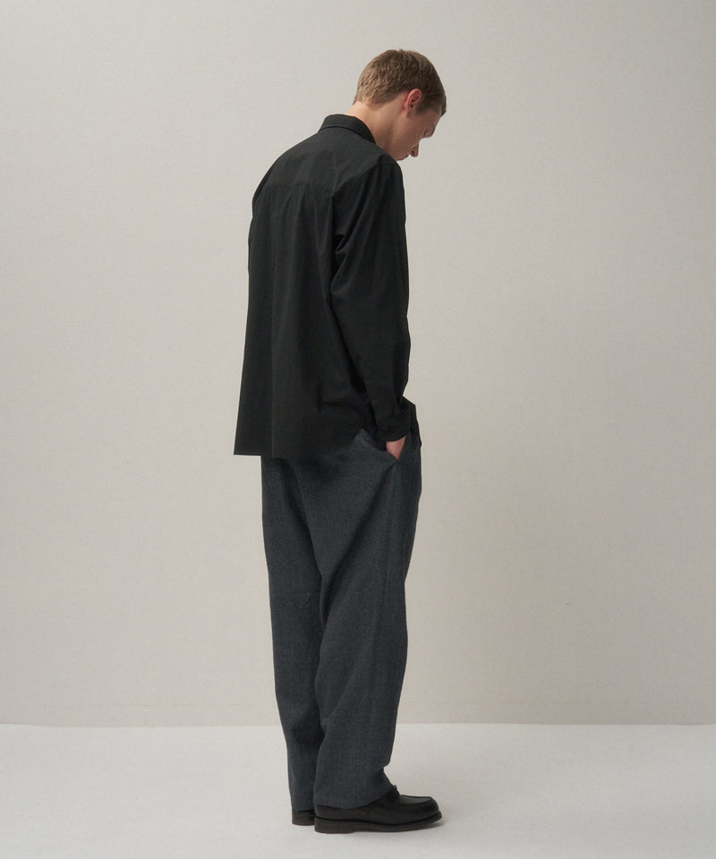 LINEN WOOL TWILL | LOOSE FIT PANTS