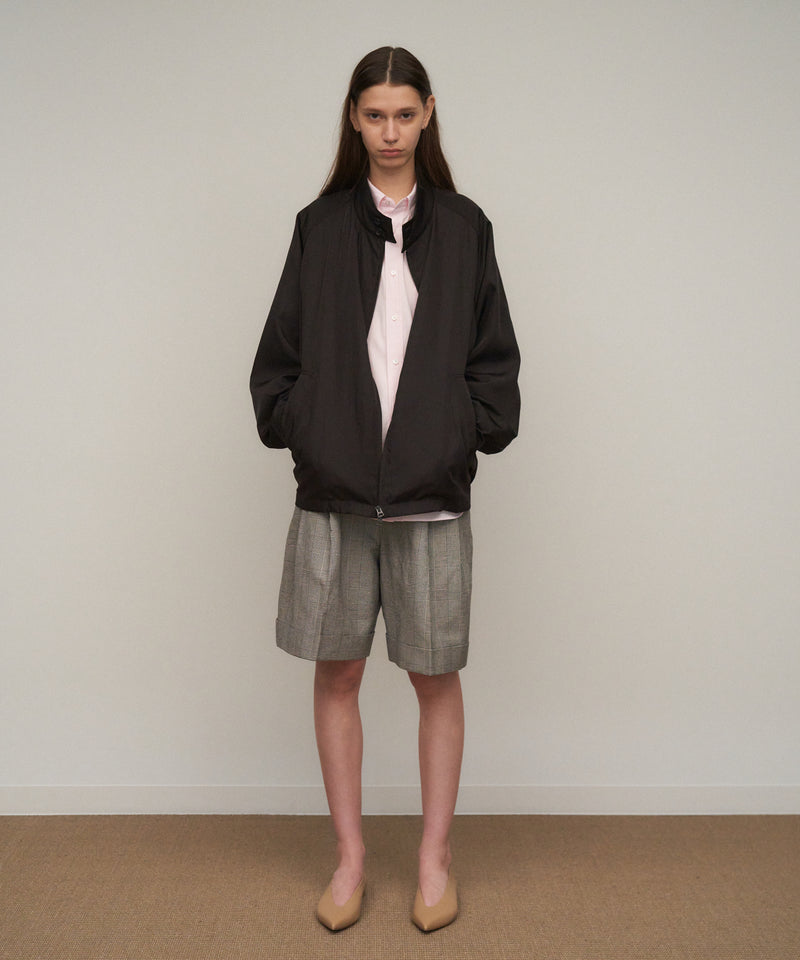ATONエイトンナイロンツイルハリントンジャケット黒01 NYLON TWILL | OVERSIZED HARRINGTON JACKET – ATON | エイトン