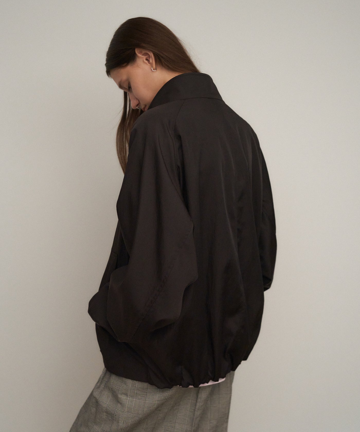 NYLON TWILL | OVERSIZED HARRINGTON JACKET – ATON | エイトン