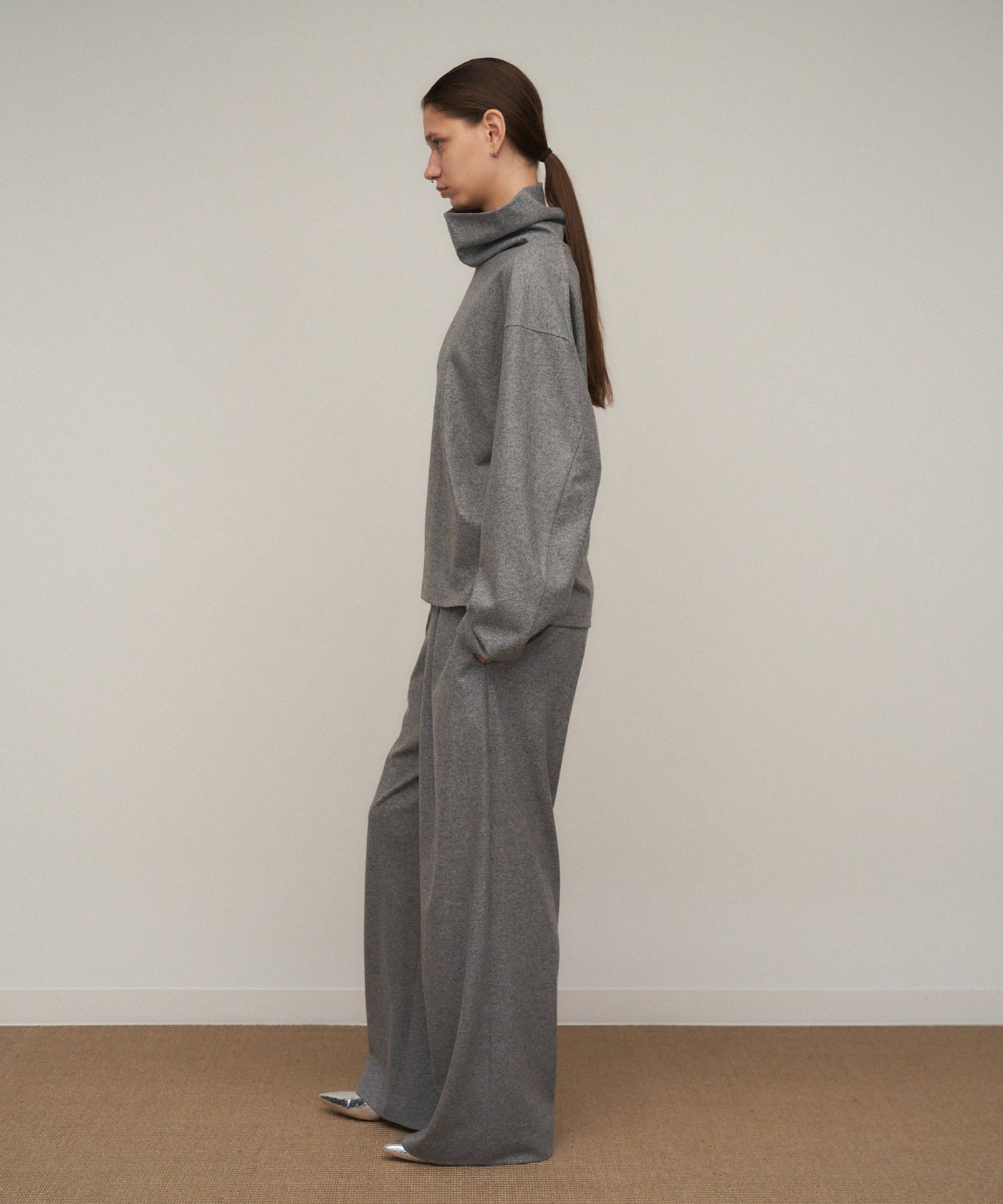 MERINO COLLEGE JERSEY | WIDE PANTS – ATON | エイトン