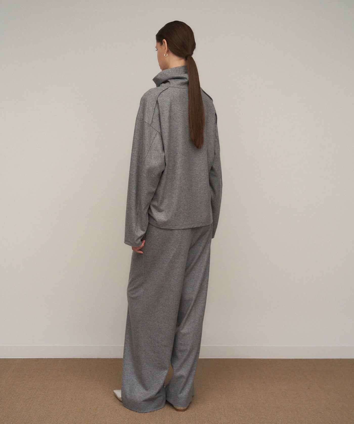 MERINO COLLEGE JERSEY | TURTLENECK PULLOVER – ATON | エイトン