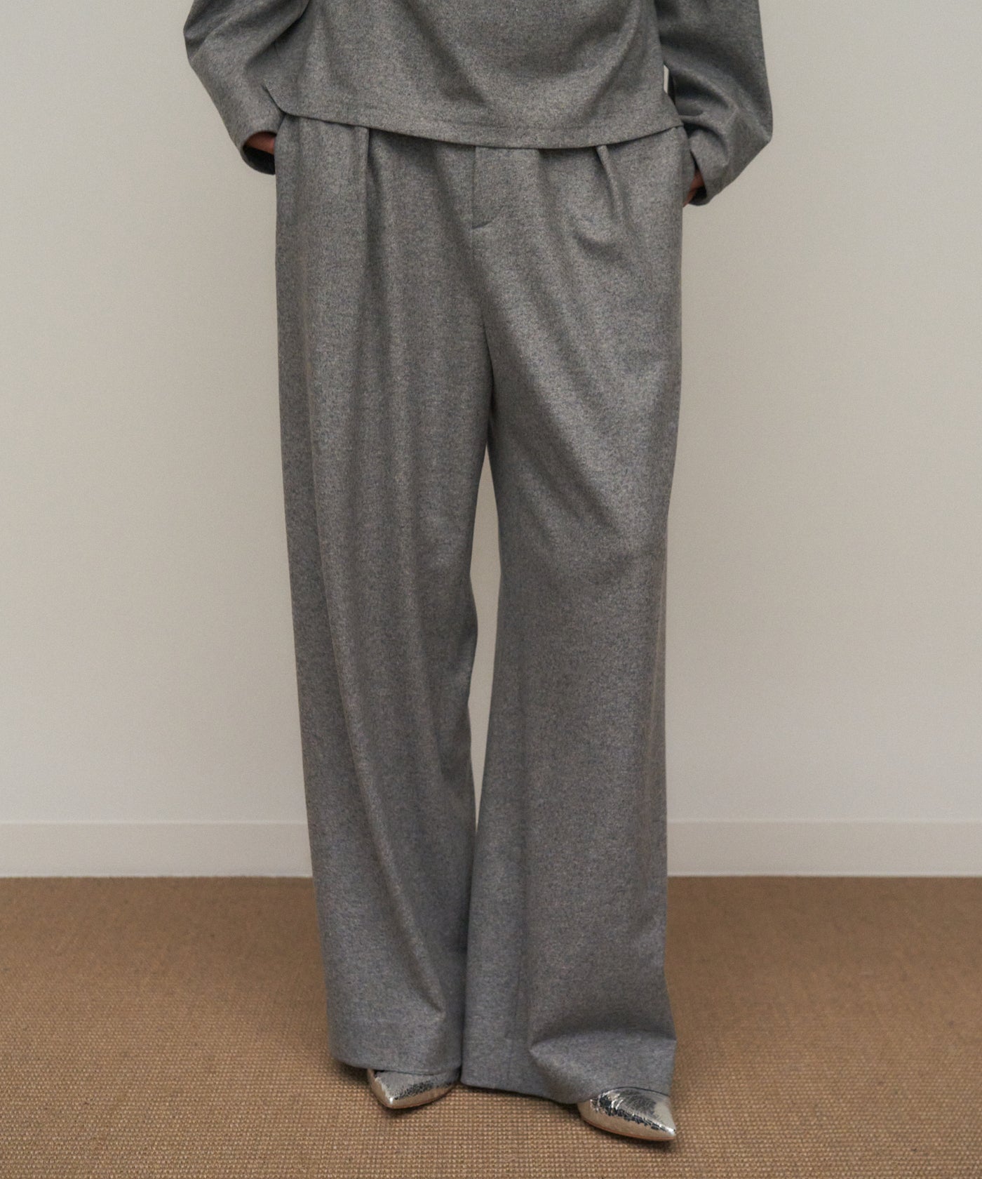 MERINO COLLEGE JERSEY | WIDE PANTS – ATON | エイトン