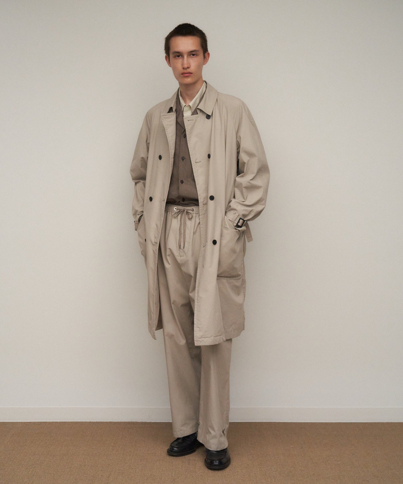 LIGHT TC GABARDINE | WASHED TRENCH COAT – ATON | エイトン