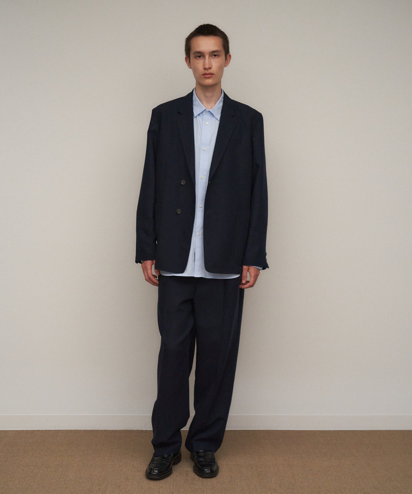 TWIST WOOL LINEN | SEMI DOUBLE JACKET – ATON | エイトン