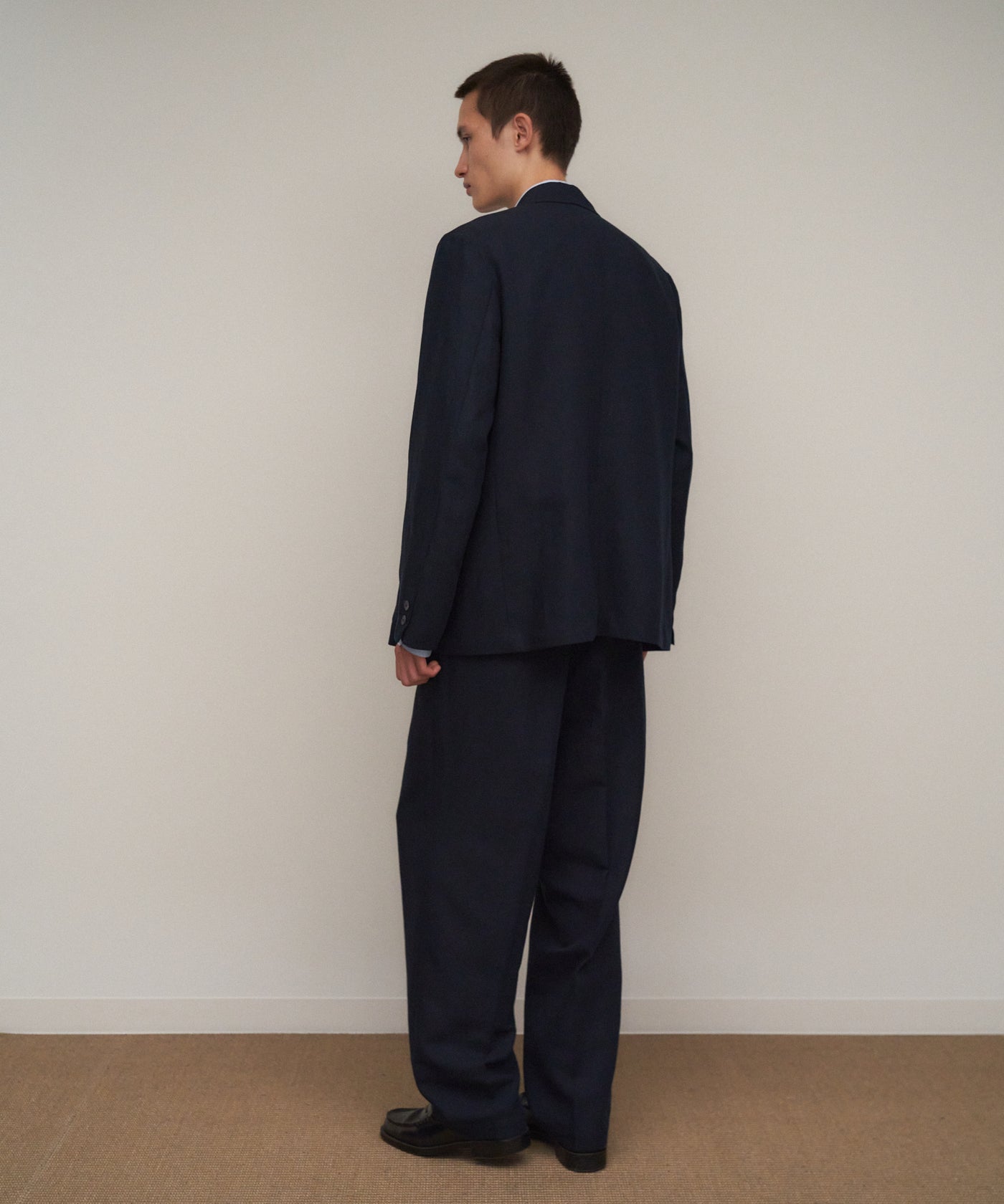 TWIST WOOL LINEN | SEMI DOUBLE JACKET – ATON | エイトン