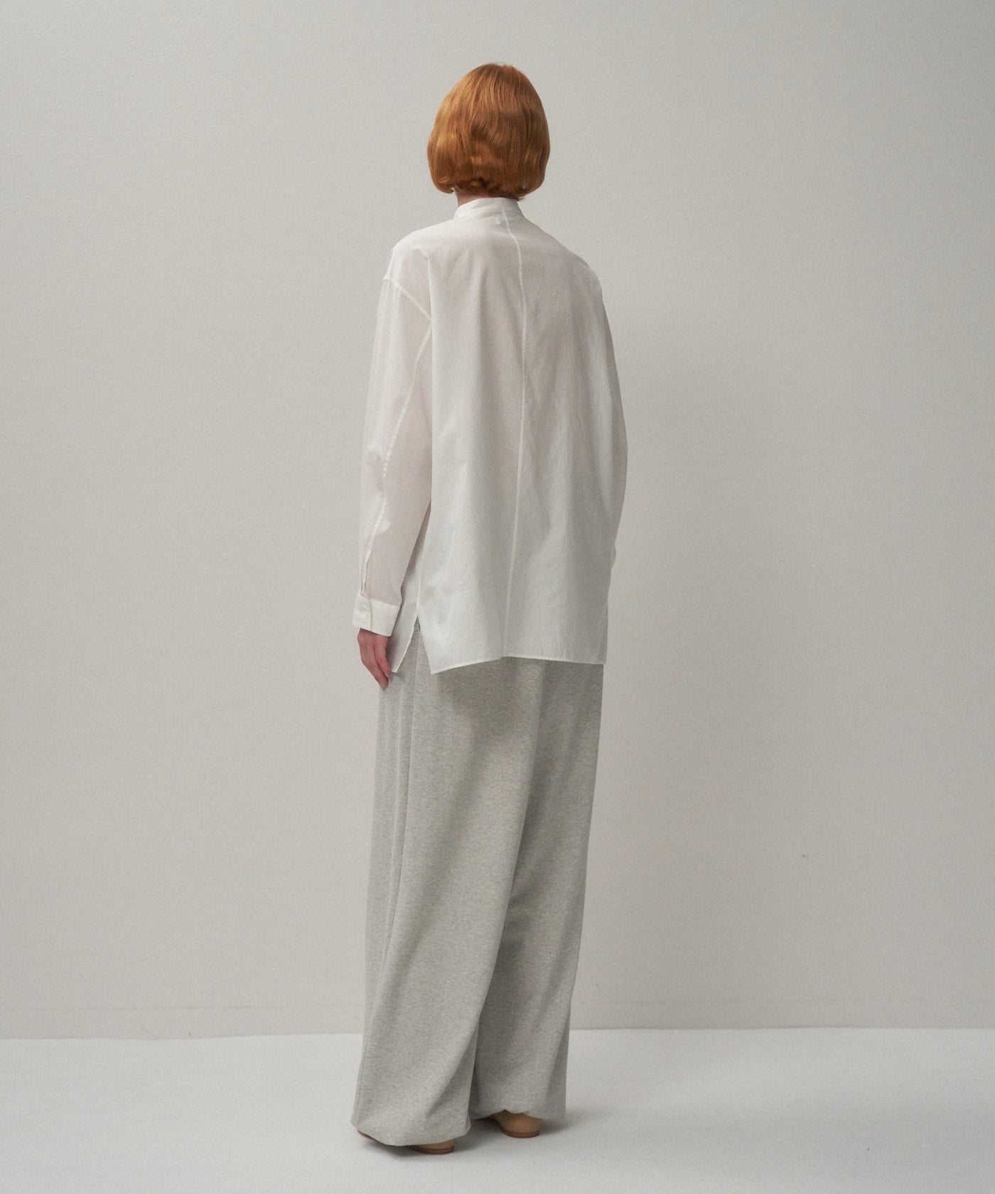 COTTON SILK | STAND COLLAR SHIRT – ATON | エイトン