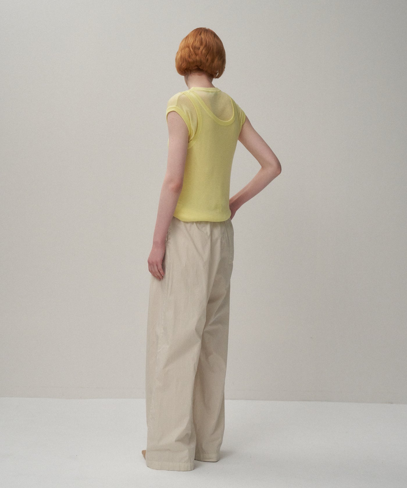NATURAL DYED COTTON LAWN | TWO TUCKED EASY PANTS – ATON | エイトン