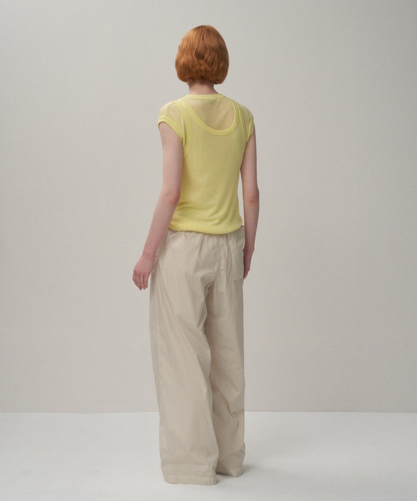 SILK BLENDED CIRCULAR RIB | FIT LAYERED TANK TOP – ATON | エイトン