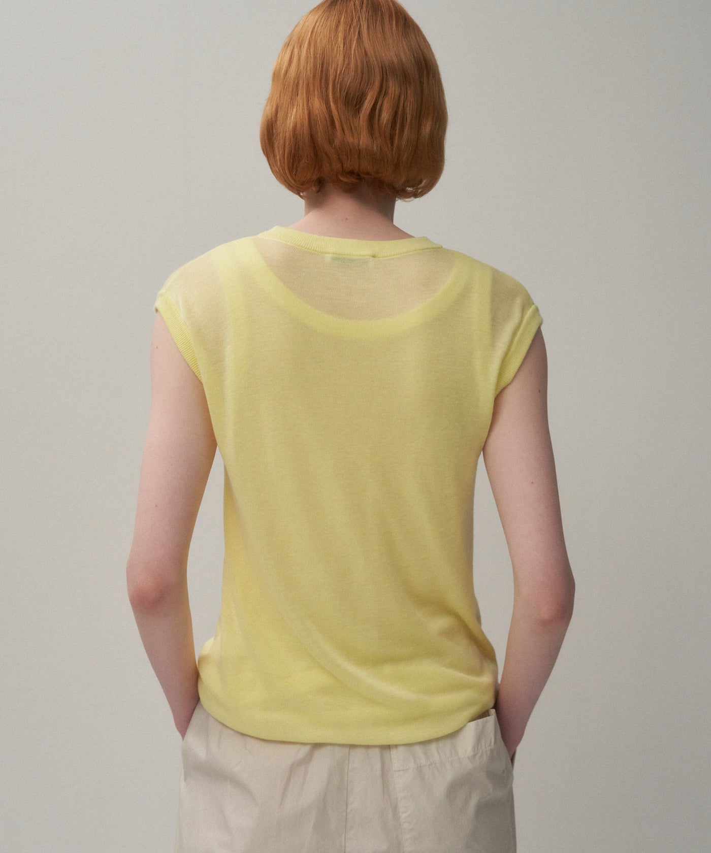 SILK BLENDED CIRCULAR RIB | FIT LAYERED TANK TOP – ATON | エイトン