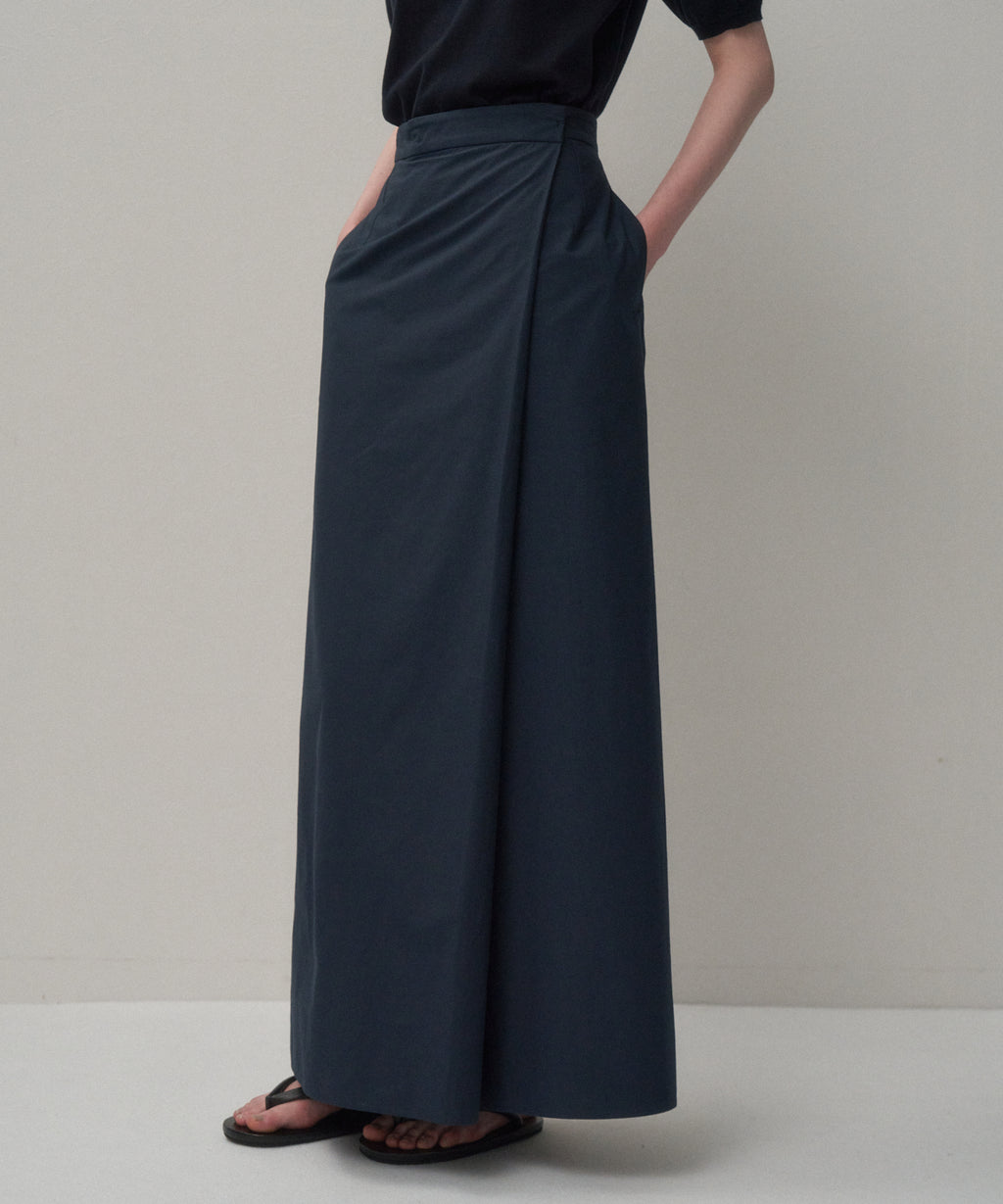 COTTON BROAD | WRAP SKIRT – ATON | エイトン