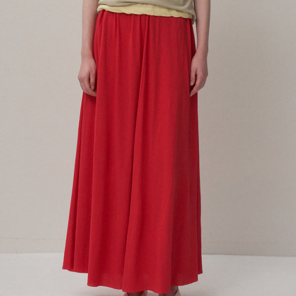 SHRINK FRESCA JERSEY | GATHERED SKIRT – ATON | エイトン