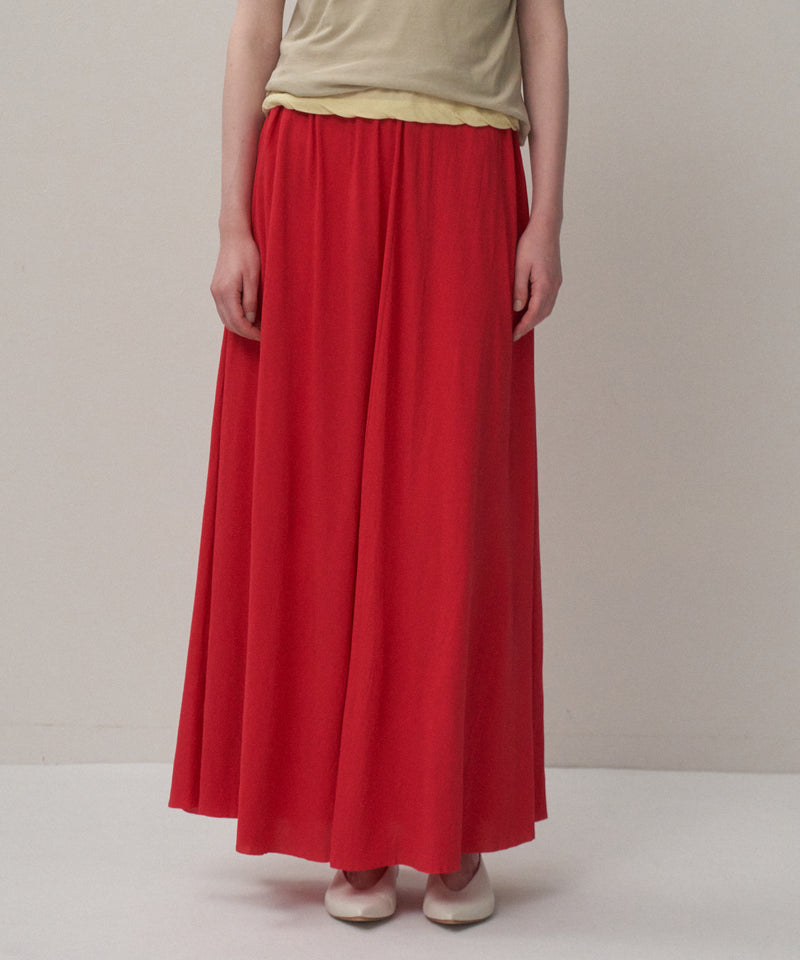 SHRINK FRESCA JERSEY | GATHERED SKIRT – ATON | エイトン