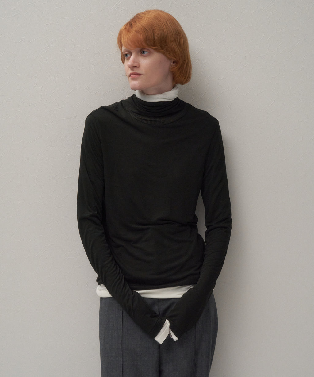 MODAL SILK JERSEY | TURTLENECK – ATON | エイトン