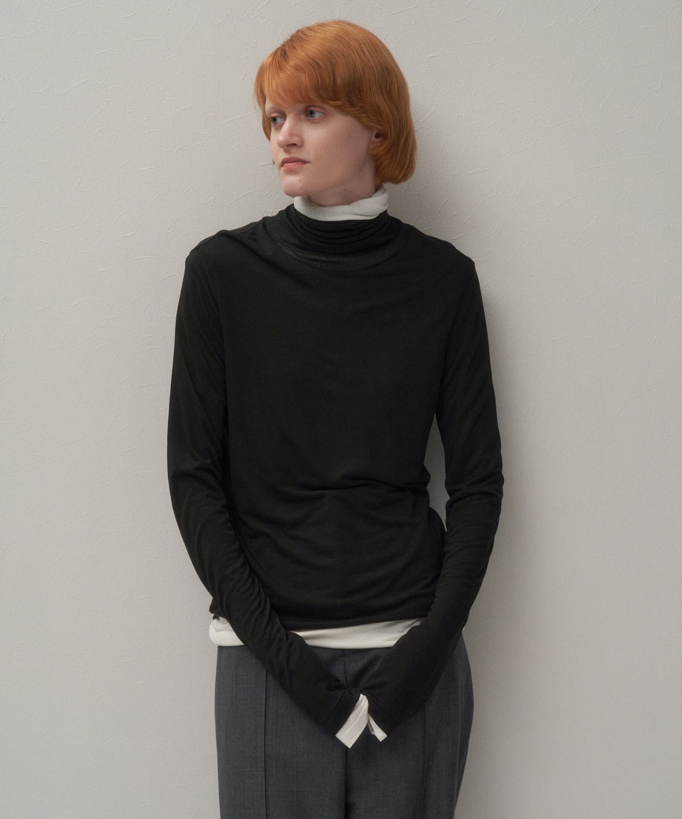 MODAL SILK JERSEY | TURTLENECK – ATON | エイトン