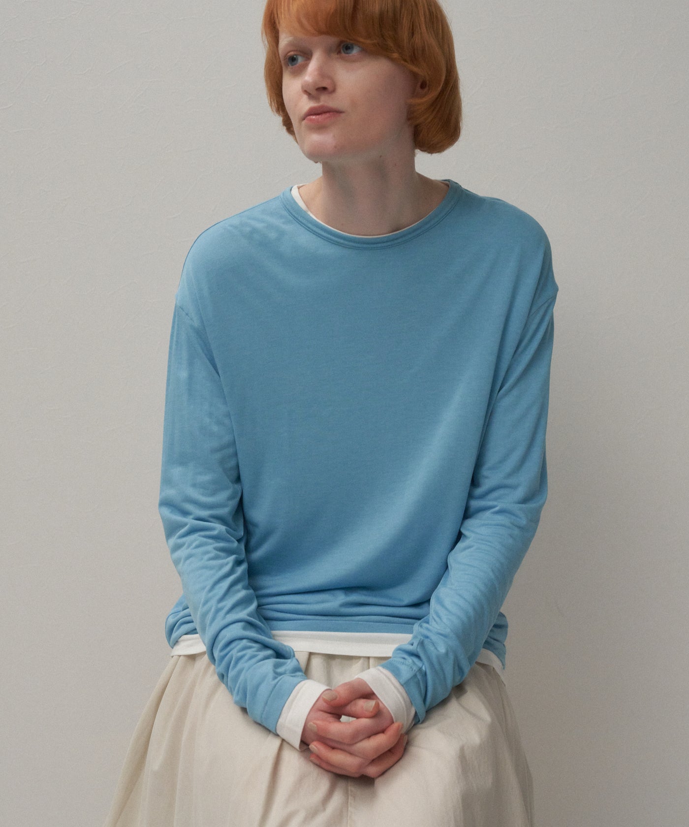MODAL SILK JERSEY | CREWNECK PULLOVER – ATON | エイトン