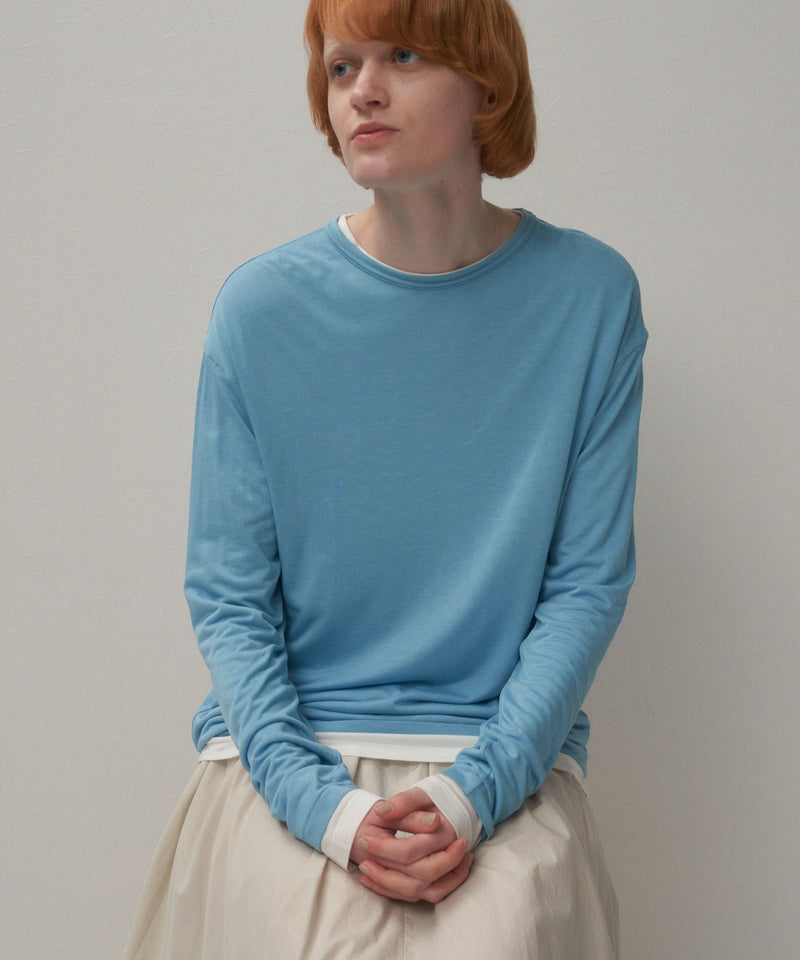 MODAL SILK JERSEY | CREWNECK PULLOVER