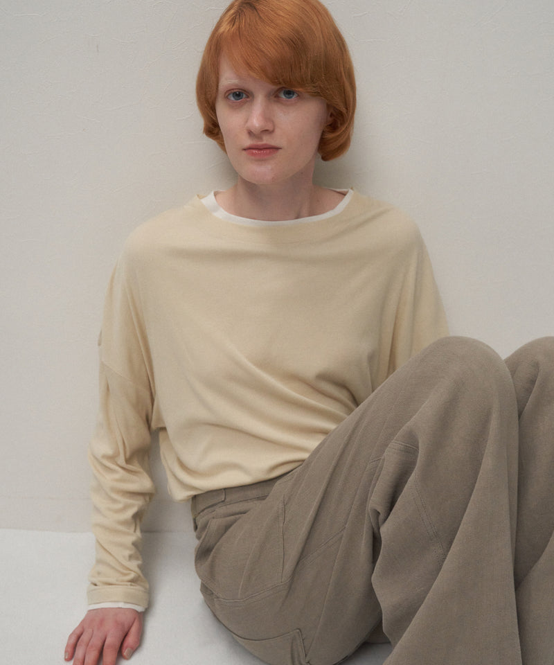 COTTON LINEN FRAISE | LONG SLEEVE T-SHIRT – ATON | エイトン