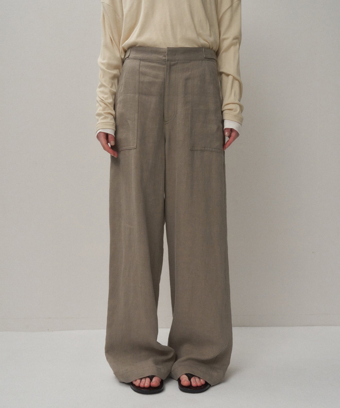 LINEN TWILL | BAKER PANTS – ATON | エイトン
