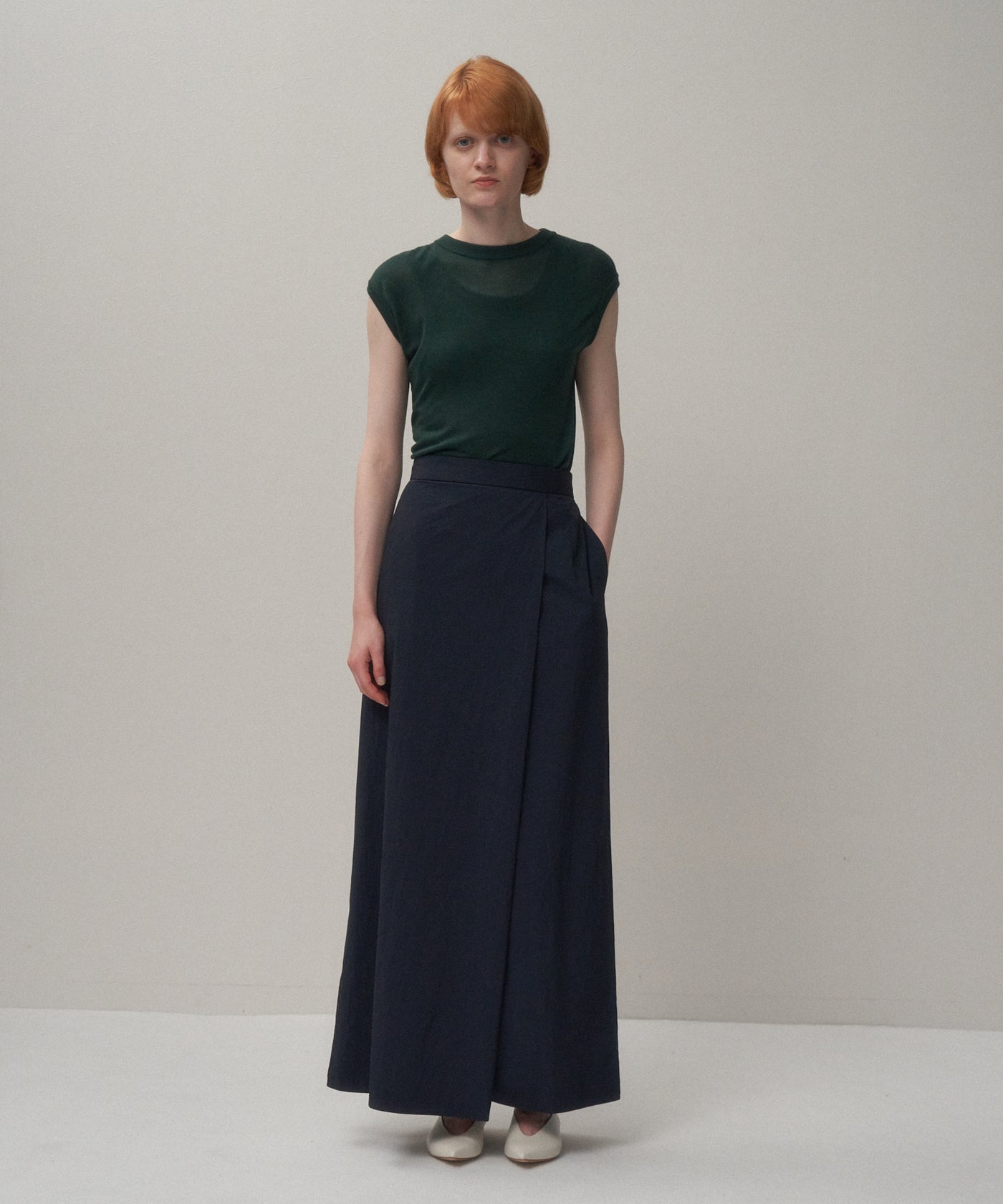 HAND DYED NYLON | WRAPPED SKIRT – ATON | エイトン
