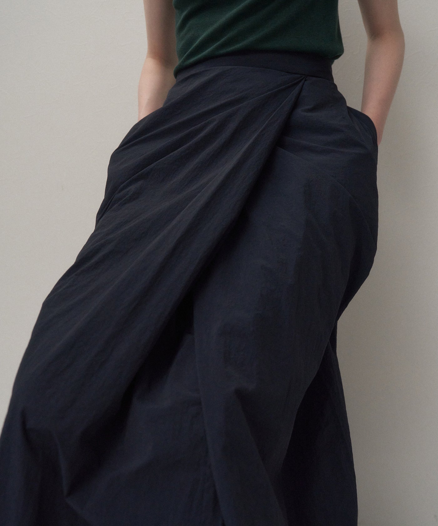 HAND DYED NYLON | WRAPPED SKIRT – ATON | エイトン