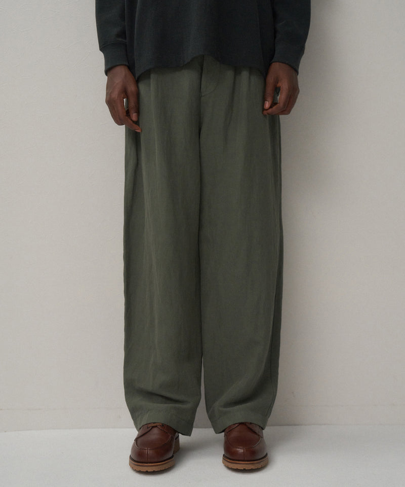 COTTON LINEN VOILE | LOOSE FIT PANTS – ATON | エイトン COTTON LINEN VOILE | LOOSE FIT PANTS – ATON | エイトン