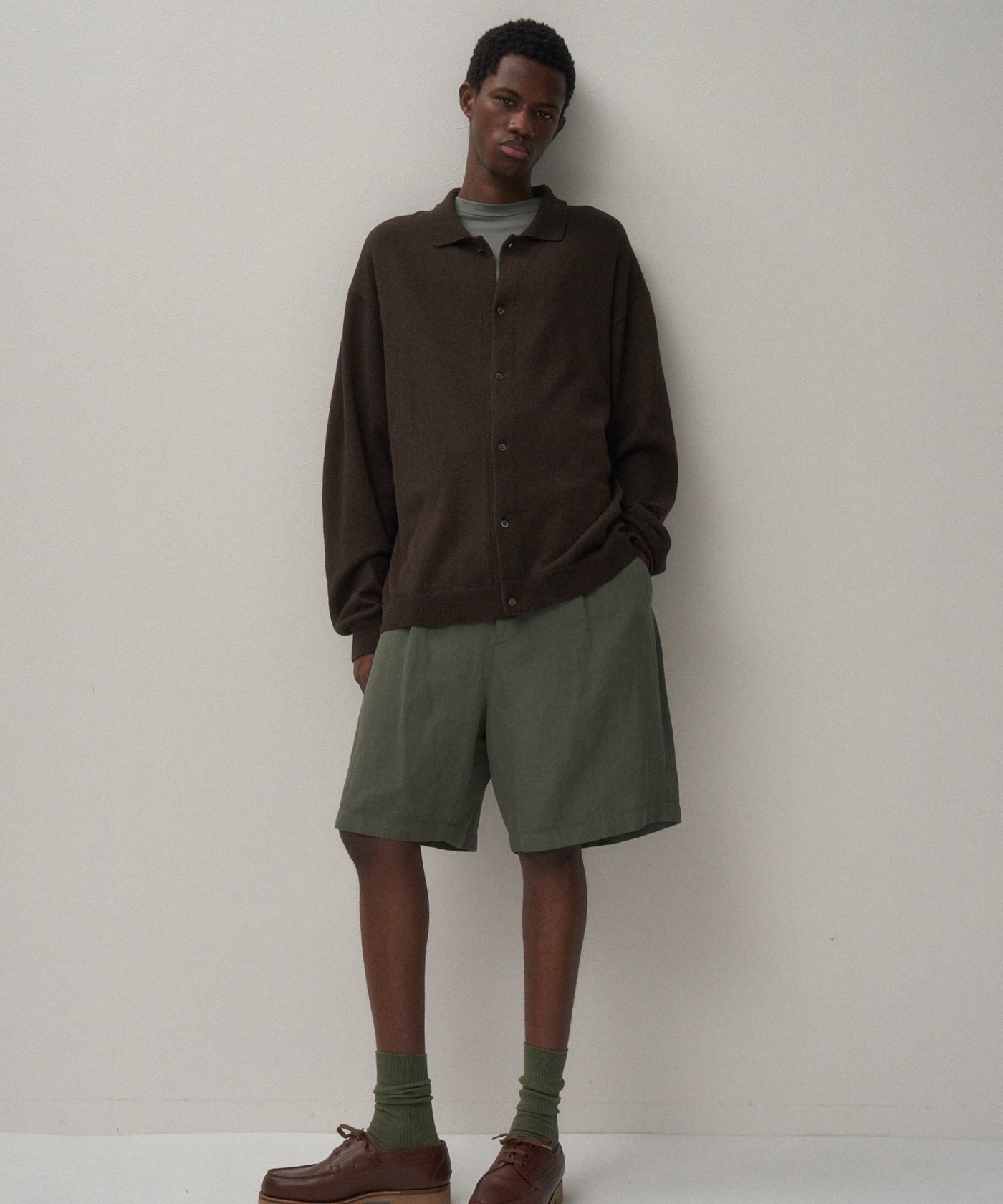 COTTON LINEN VOILE | LOOSE FIT SHORTS – ATON | エイトン